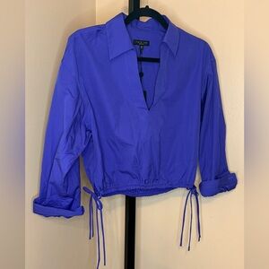 NWT Rag & Bone Royal Blue Blouse with Drawstring